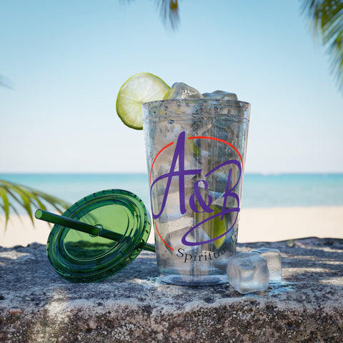 Sunsplash Tumbler with Straw, 16oz