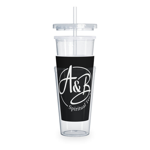 Plastic Tumbler with Straw